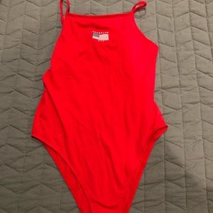 H&M red bodysuit